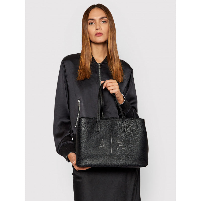 A.R.M.A.N.I E.X.C.H.A.N.G.E shoulder bag in synthetic textured leather