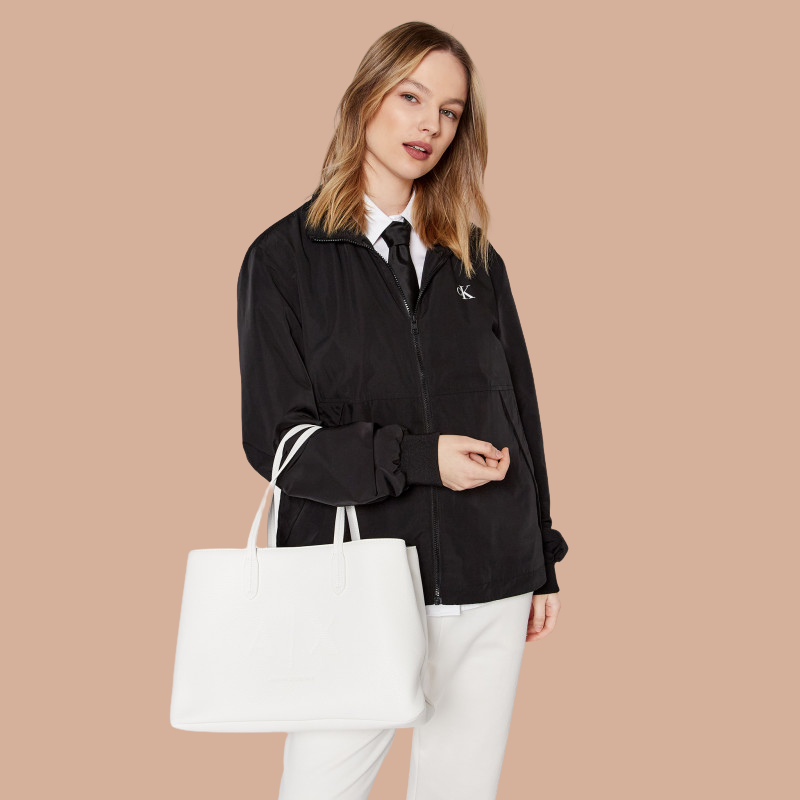 A.R.M.A.N.I E.X.C.H.A.N.G.E Shoulder Bag with Middle Zipper