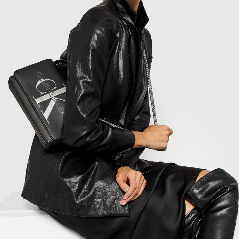 CALVIN KLEIN JEANS Sculpted Convertible Flap Bag with Strap for Shoulder/Crossbody Wear