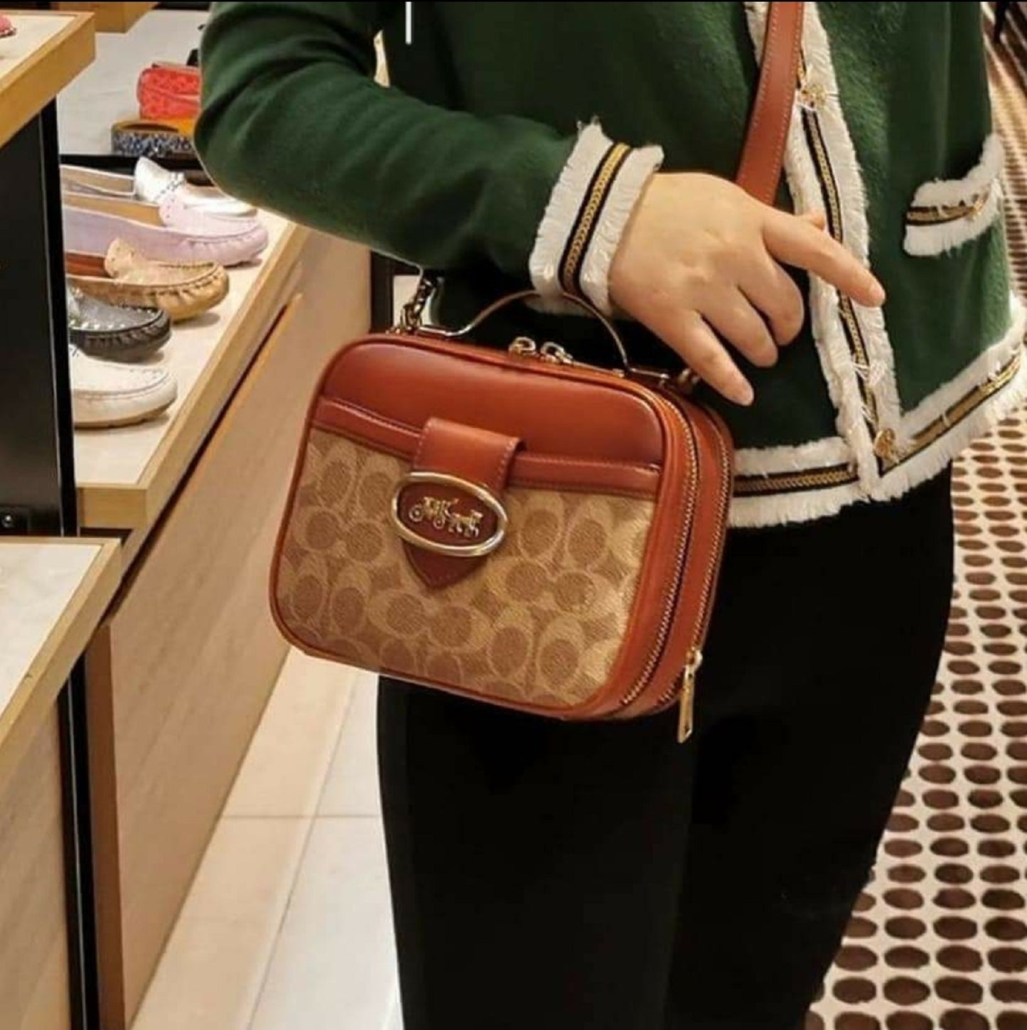 COACH Canvas Riley Lunchbox Crossbody Bag