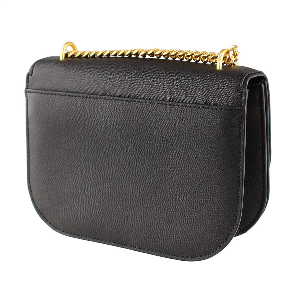 TORY BURCH 2 WAY Chain Plain Leather Elegant Bag with Strap for Shoulder/Crossbody Wear