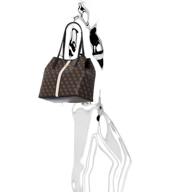 GUESS Vikky Tote in Brown