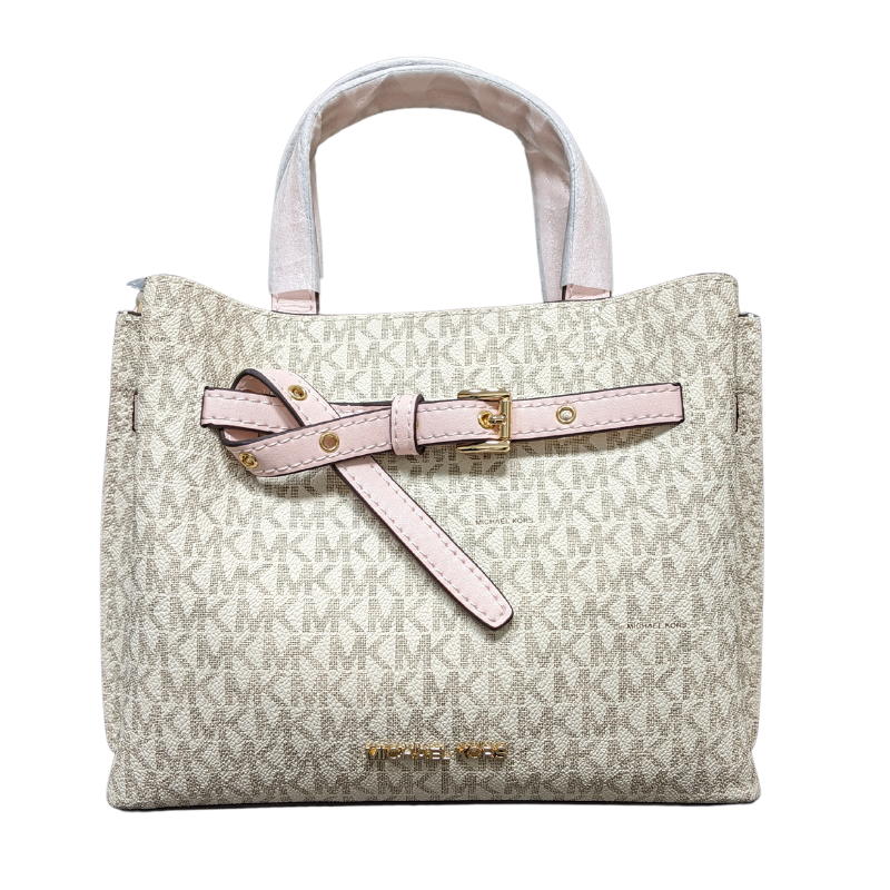 M.I.C.H.A.E.L K.O.R.S Emilia Small Logo Satchel Bag with Detachable Strap for Crossbody Wear