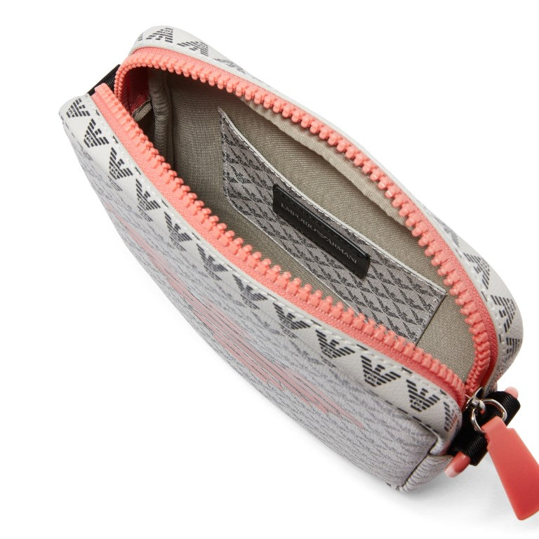 EMPORIO ARMANI KIDS EA Monogram Crossbody Canvas Bag