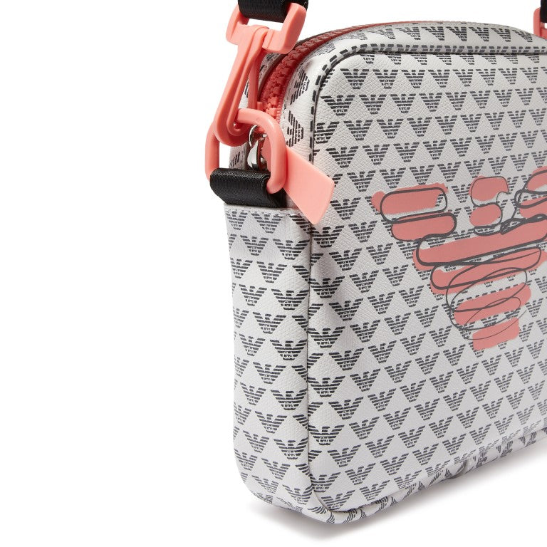 EMPORIO ARMANI KIDS EA Monogram Crossbody Canvas Bag