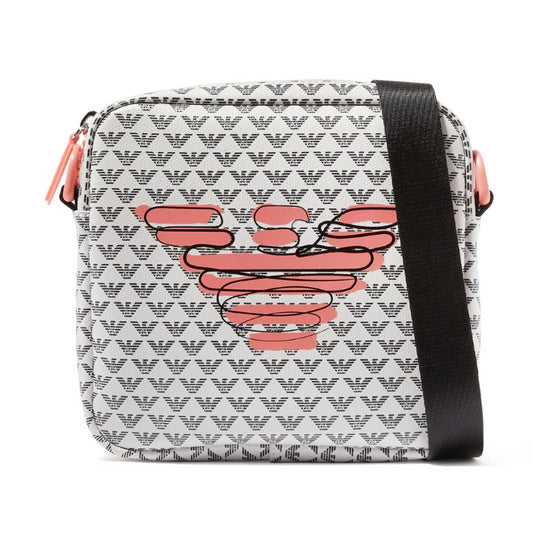EMPORIO ARMANI KIDS EA Monogram Crossbody Canvas Bag