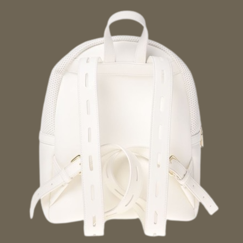 LOVE MOSCHINO Backpack with Front Logo in Golden Metal