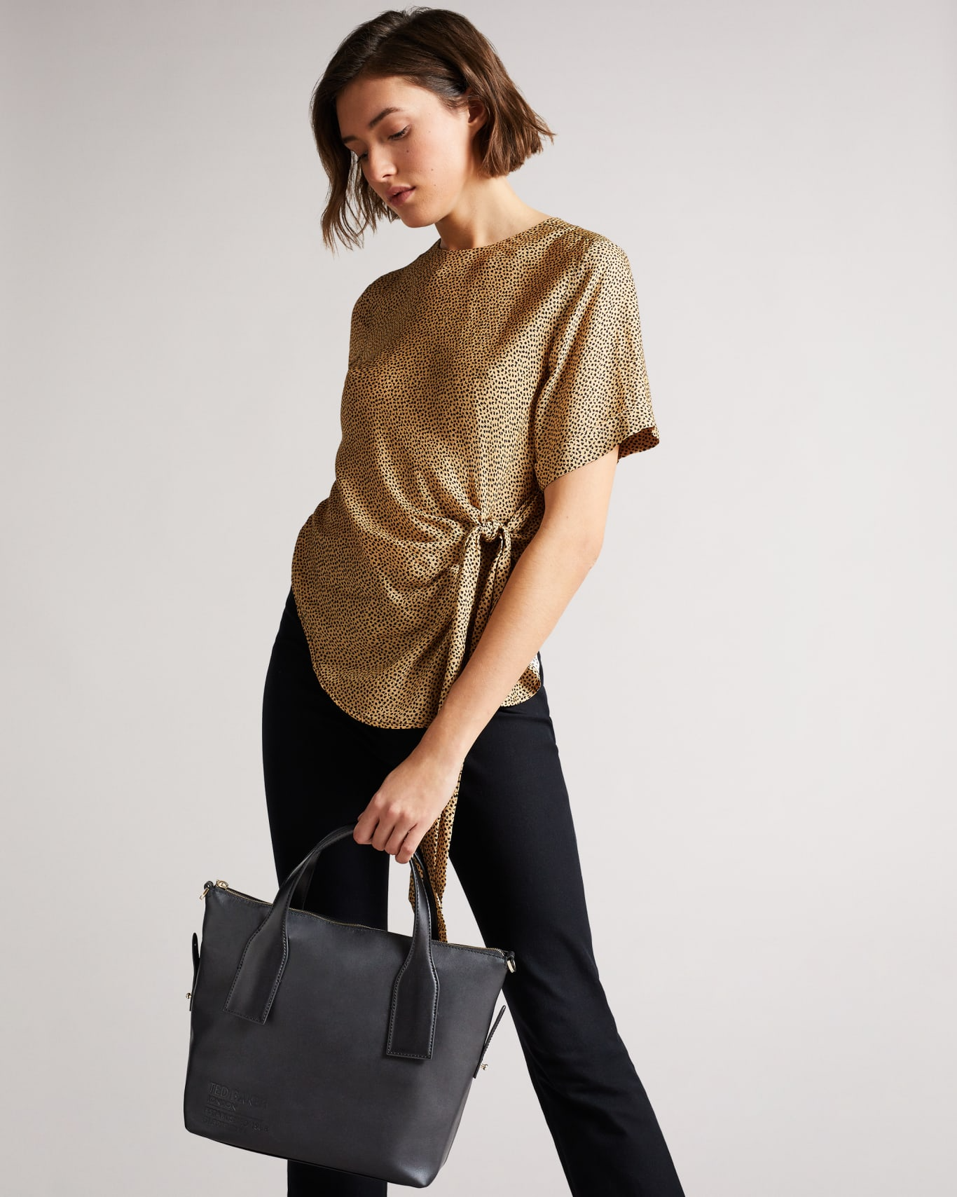 TED BAKER Jordela Embossed Branded Tote Bag