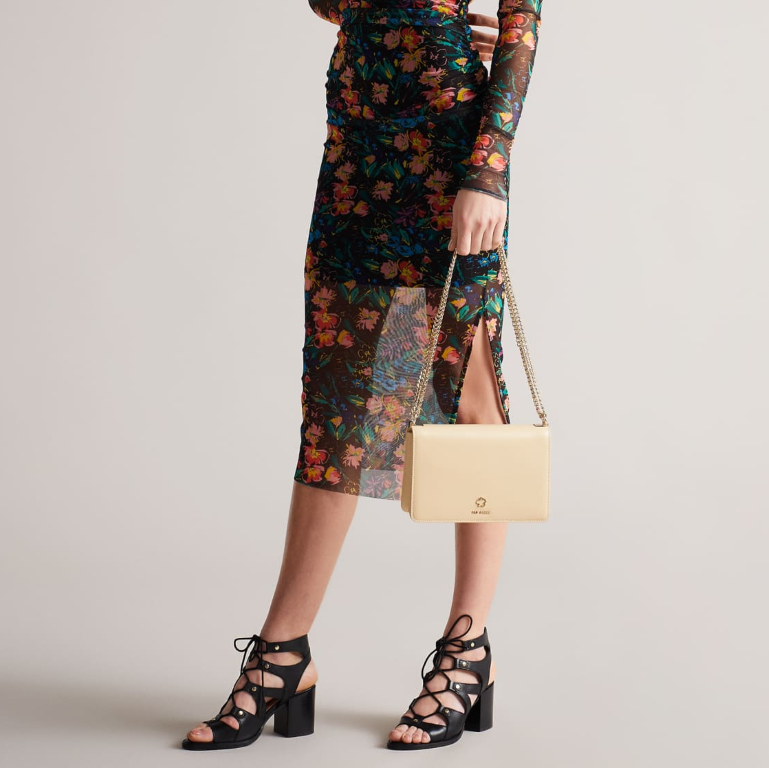 TED BAKER Jorjey Flower Eyelet Cross Body Bag