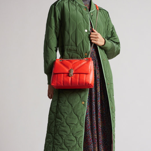 T.E.D B.A.K.E.R Leather Puffer Quilt Detail Crossbody Women's Bag