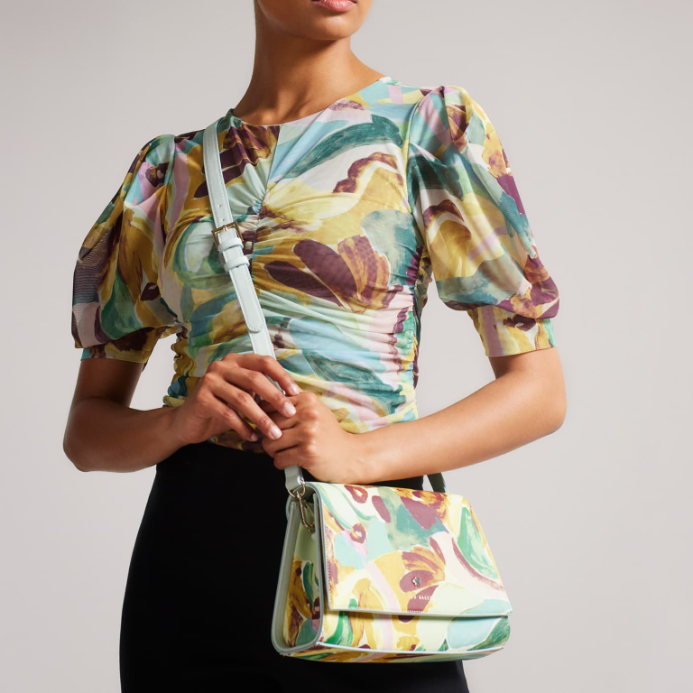 T.E.D B.A.K.E.R Aarta Brush Strokes Print Crossbody Bag