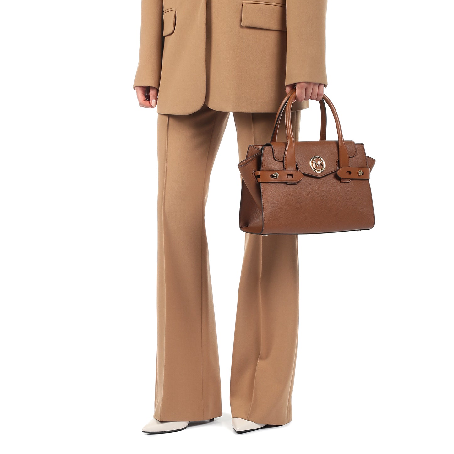 MICHAEL KORS Carmen Handbag with Detachable Strap for Shoulder Wear