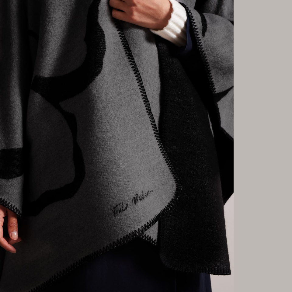 T.E.D B.A.K.E.R Avai Magnolia Poncho Scarf