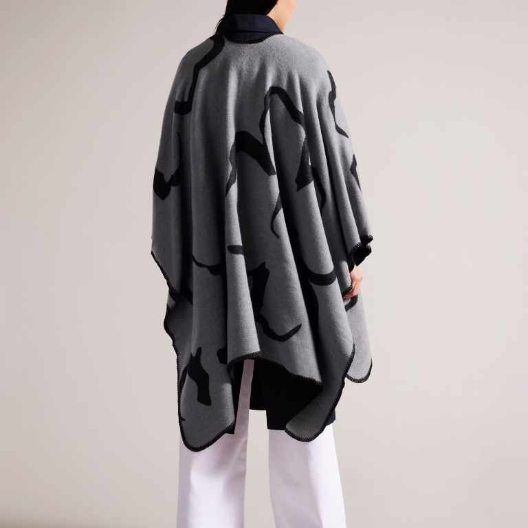 T.E.D B.A.K.E.R Avai Magnolia Poncho Scarf