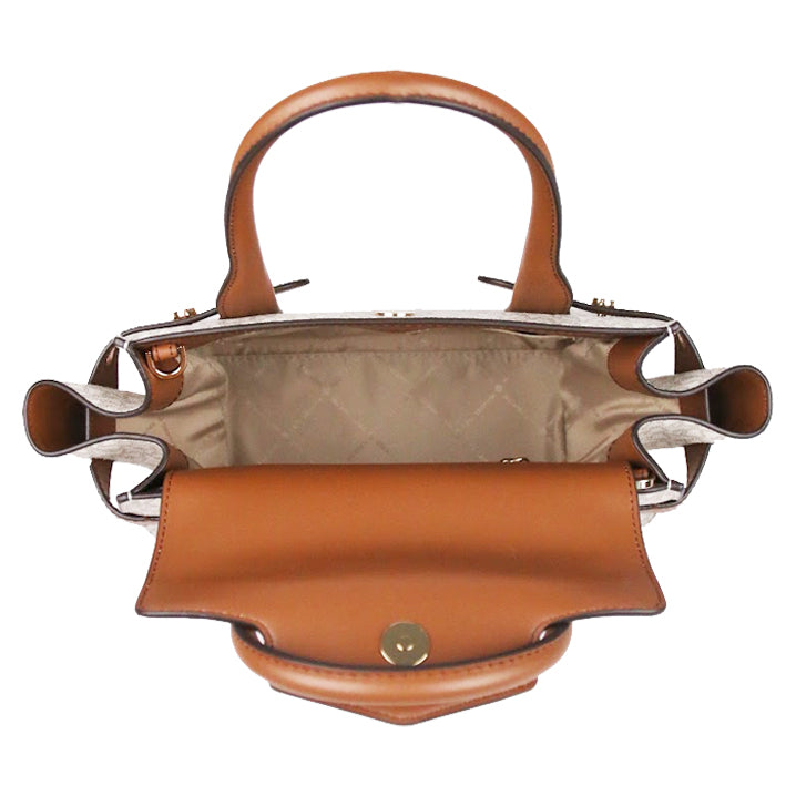 M.I.C.H.A.E.L  K.O.R.S  Signature Medium Carmen Satchel Bag with Strap for Crossbody/Shoulder Wear