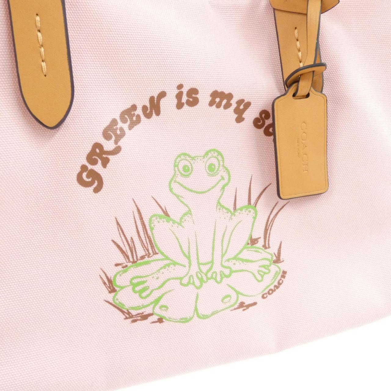 COACH Fabric Tote Handbag In Cheerful Pink