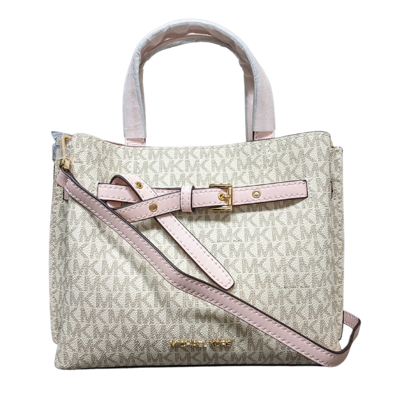 M.I.C.H.A.E.L K.O.R.S Emilia Small Logo Satchel Bag with Detachable Strap for Crossbody Wear