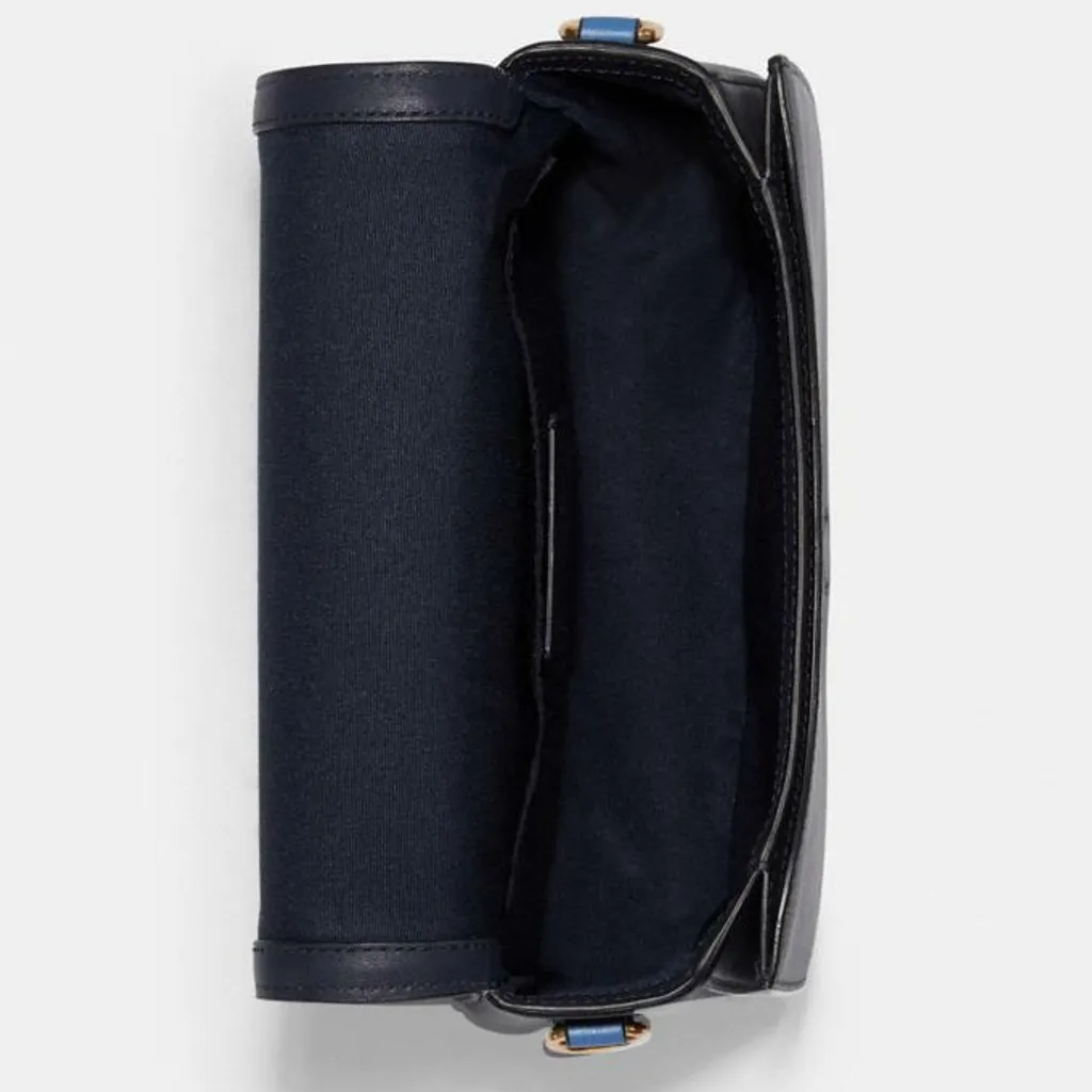 COACH Saddle Bag, Horse And Carriage Dot Print with Detachable Strap for Shoulder/Crossbody Wear