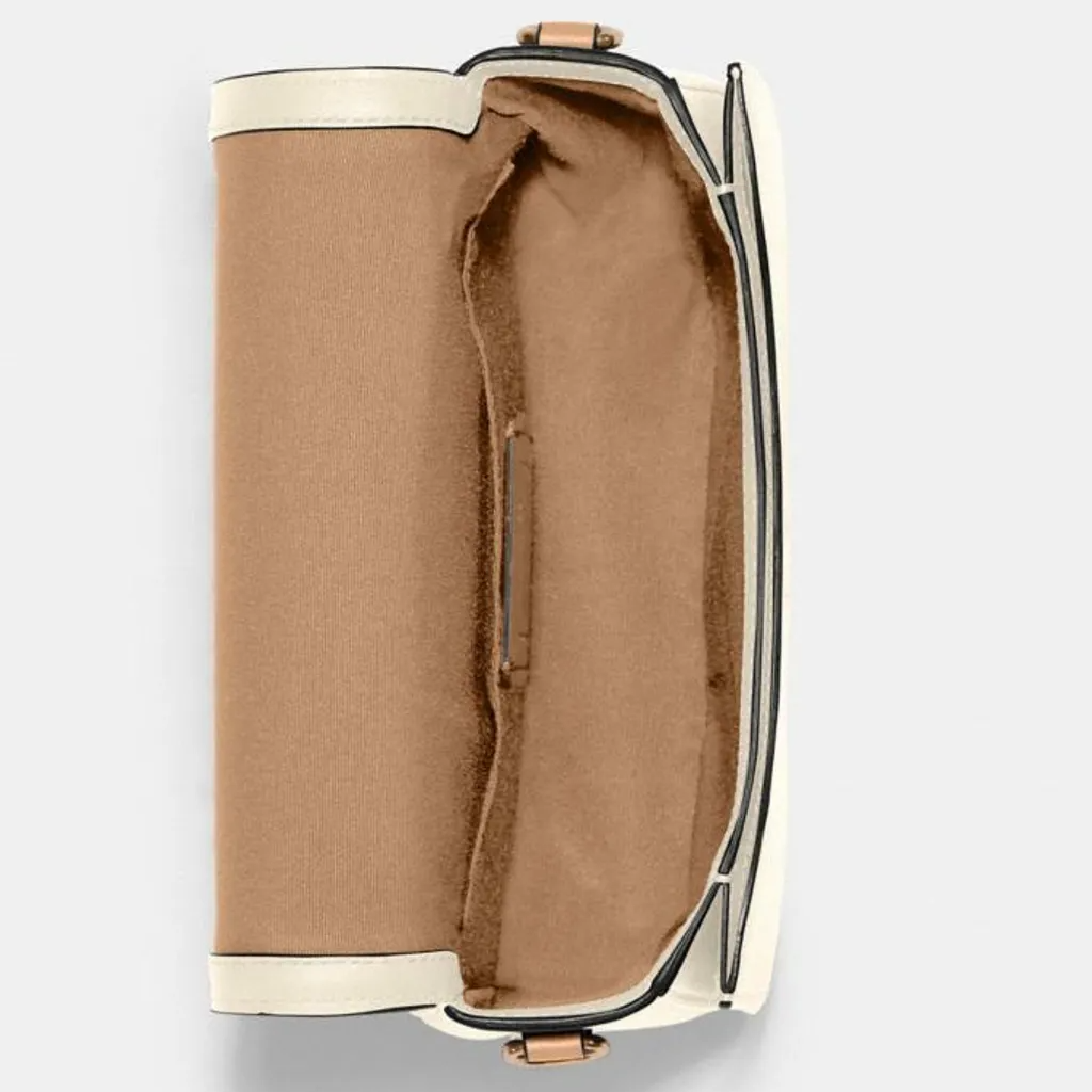 COACH Saddle Bag, Horse And Carriage Dot Print with Detachable Strap for Shoulder/Crossbody Wear