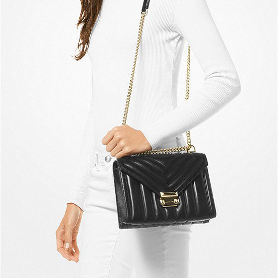 MICHAEL KORS Whitney Large Quilted Leather Convertible Shoulder/Crossbody Bag