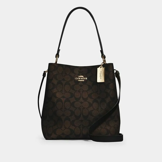 COACH Town Bucket/Tote Bag with Detachable Strap for Shoulder/Crossbody Wear