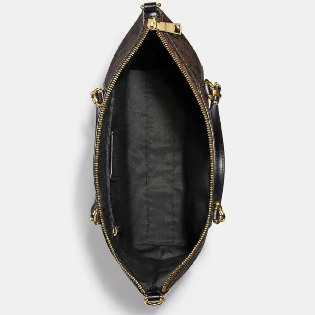 COACH Prairie Satchel Handbag In Signature Canvas with Detachable Strap for Shoulder/Crossbody Wear