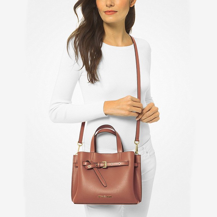 M.I.C.H.A.E.L K.O.R.S Emilia Small Satchel Bag with Strap for Shoulder/Crossbody Wear