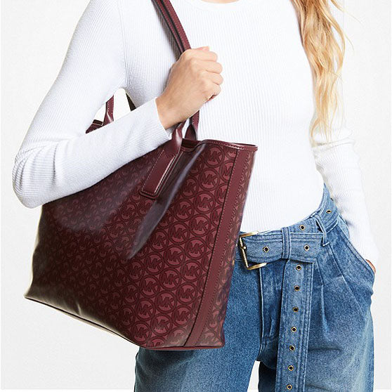 MICHAEL KORS Jodie Large Logo Jacquard Tote Bag