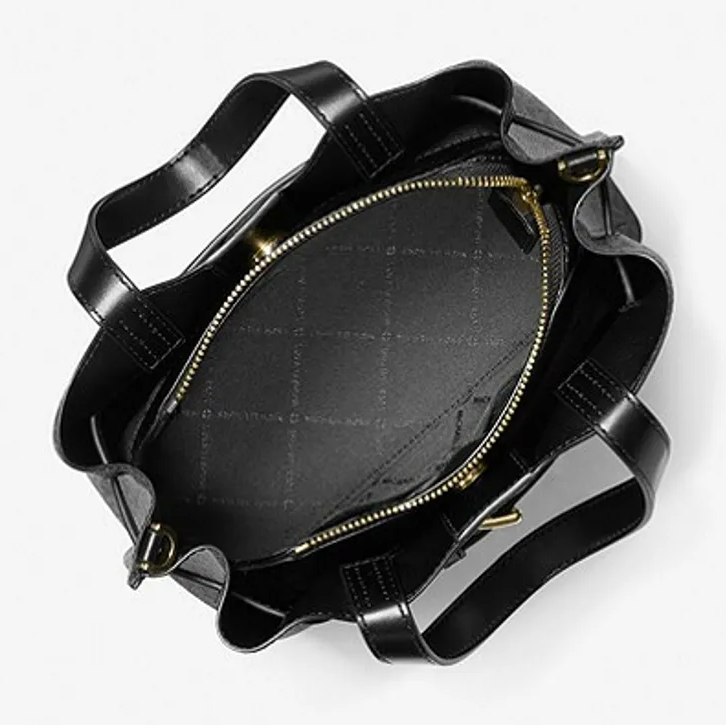 M.I.C.H.A.E.L K.O.R.S Emilia Small Logo Satchel Bag with Detachable Strap for Crossbody Wear