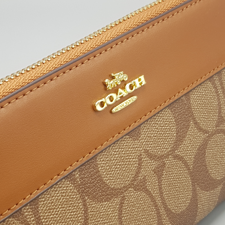 COACH Accordion Zip Wallet In Signature Canvas