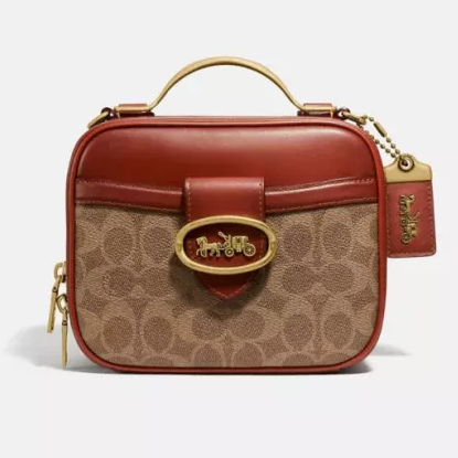 COACH Canvas Riley Lunchbox Crossbody Bag