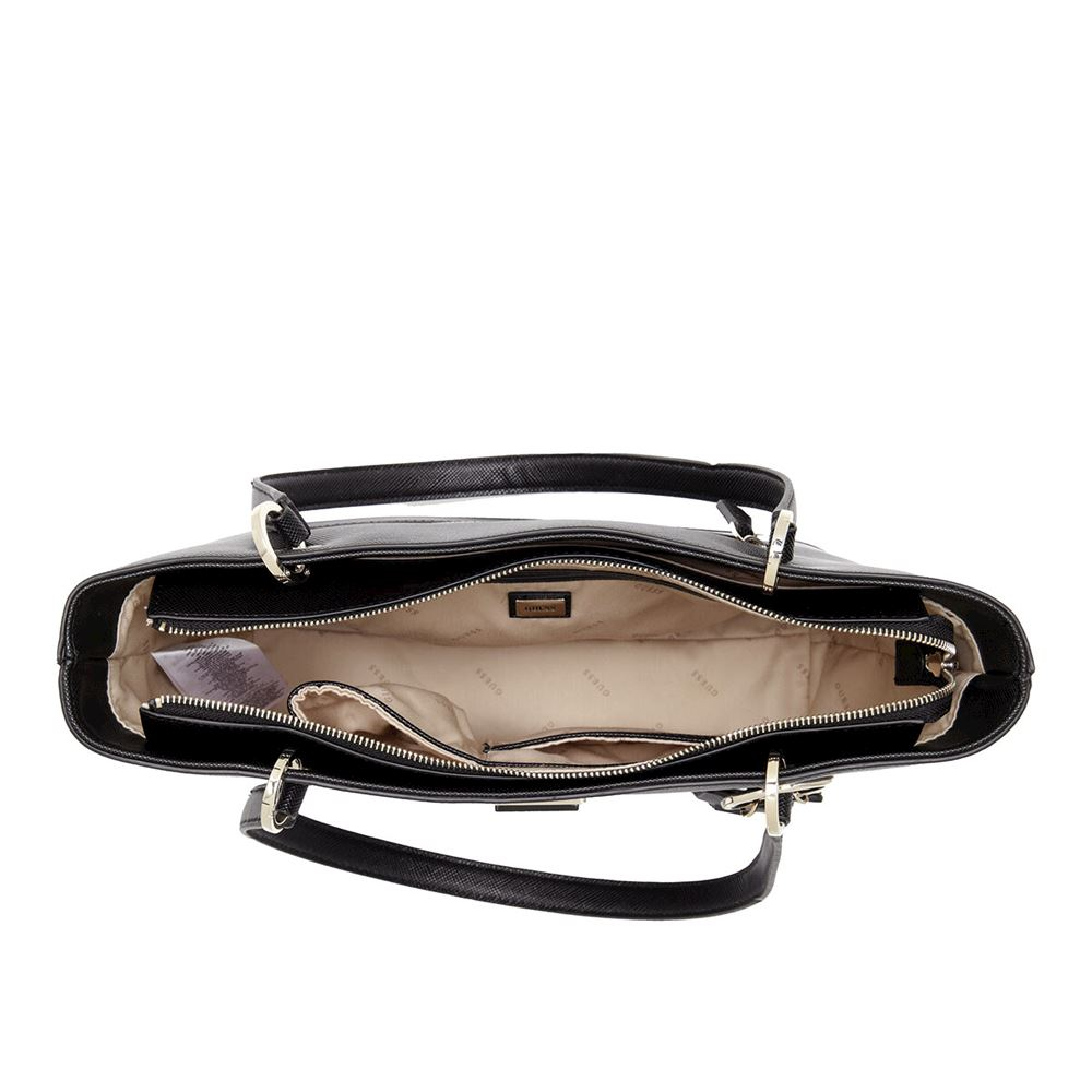 GUESS Shopper Bag with Zipper/Gold Accessories