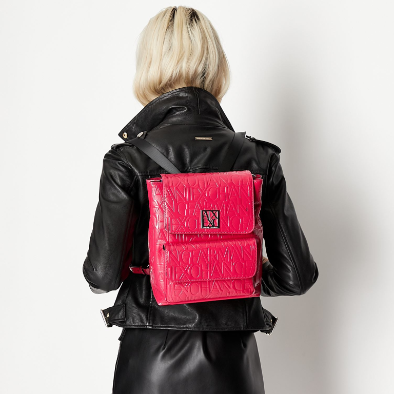 A.R.M.A.N.I  E.X.C.H.A.N.G.E  Embossed Logo Backpack