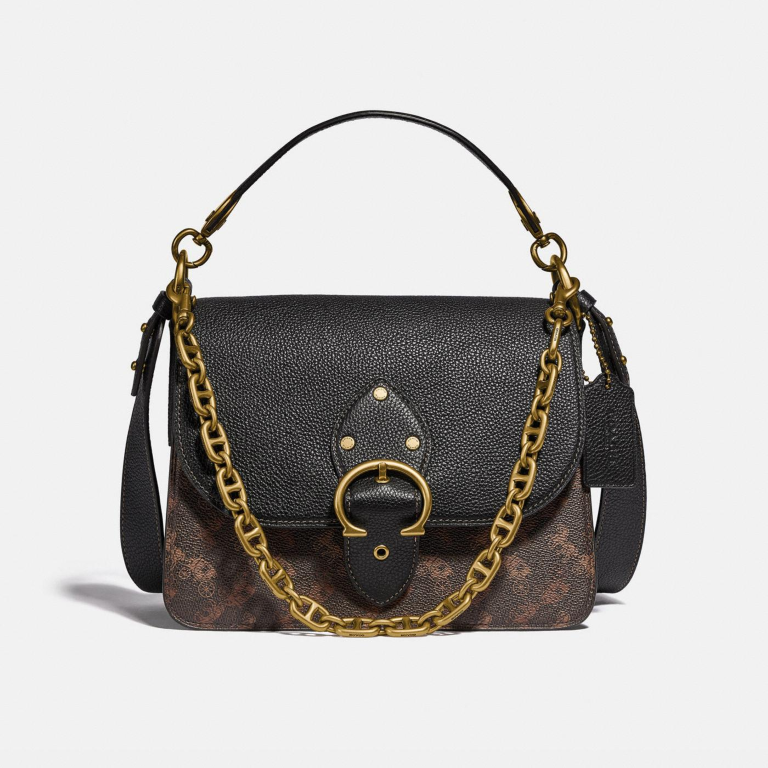 C.O.A.C.H Beat Shoulder Bag Horse And Carriage Print with Strap for Shoulder/Crossbody Wear