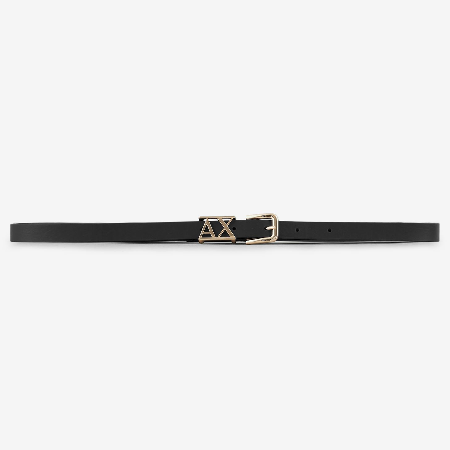 A.R.M.A.N.I E.X.C.H.A.N.G.E Logo Buckle Leather Belt