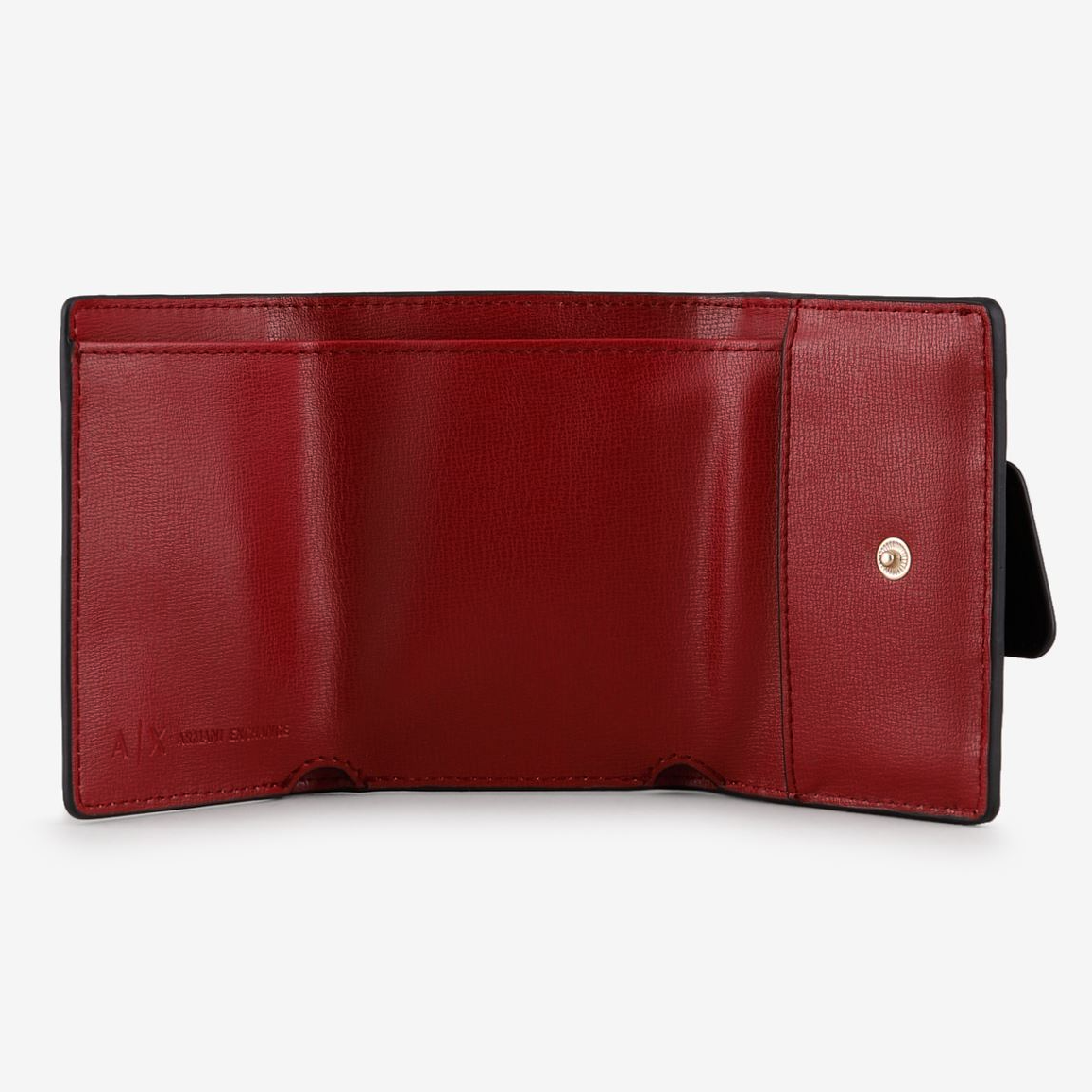 ARMANI EXCHANGE Continental Mini Tri-fold Wallet In Flame Red