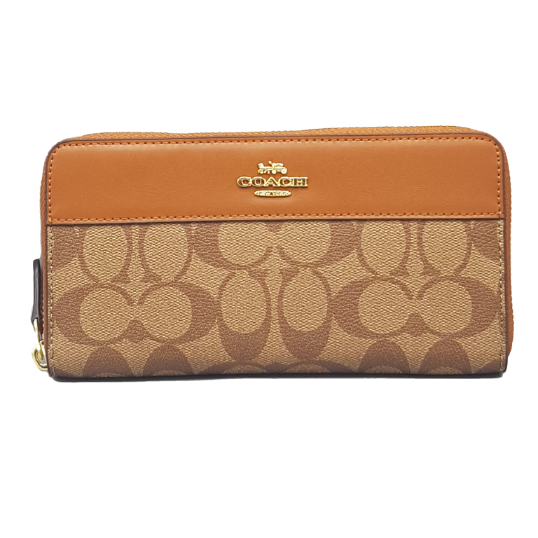COACH Accordion Zip Wallet In Signature Canvas