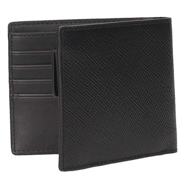 MICHAEL KORS Harrison Crossgrain Leather Billfold Wallet With Coin Pocket