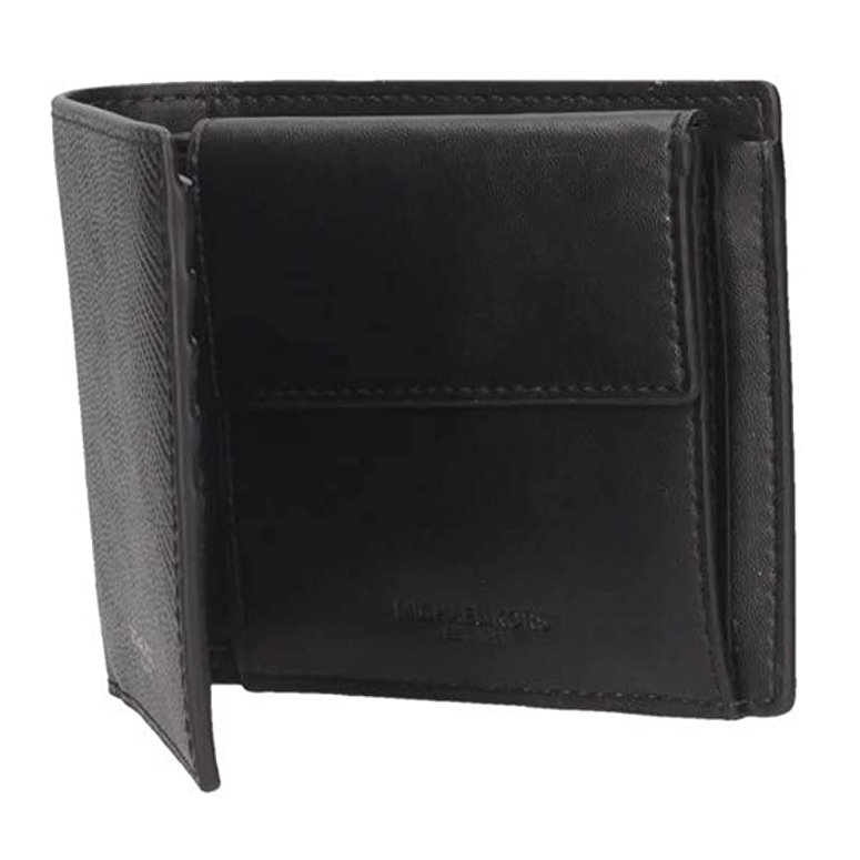 MICHAEL KORS Harrison Crossgrain Leather Billfold Wallet With Coin Pocket