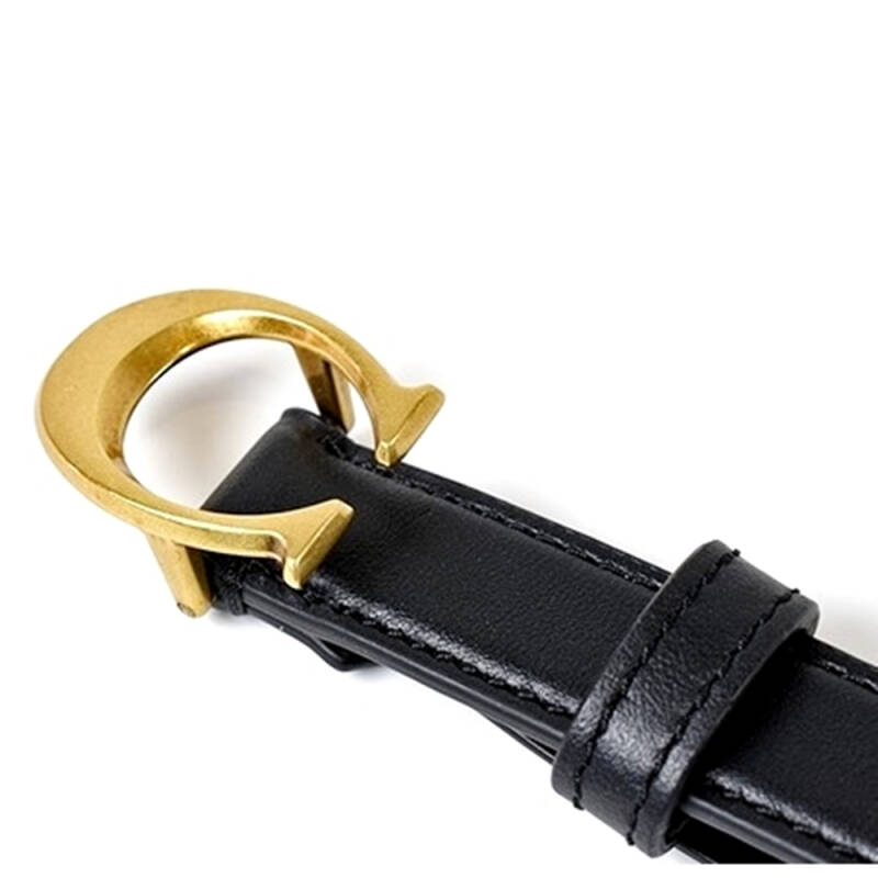 COACH Signature Golden Buckle Belt