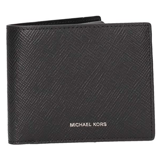 MICHAEL KORS Harrison Crossgrain Leather Billfold Wallet With Coin Pocket