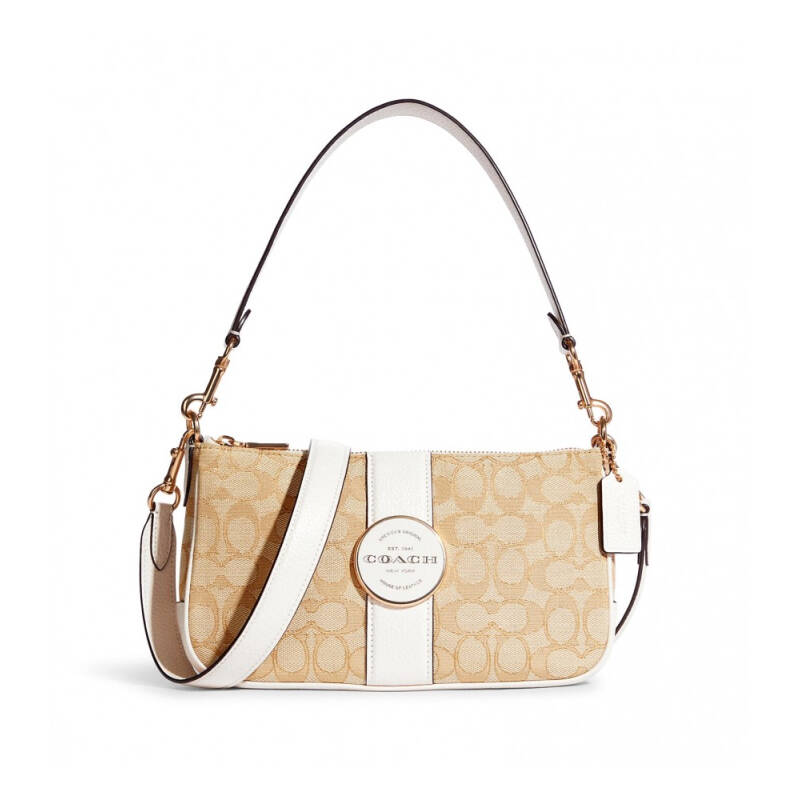 C.O.A.C.H Lonnie Baguette In Signature Jacquard Sling Bag for Crossbody Wear
