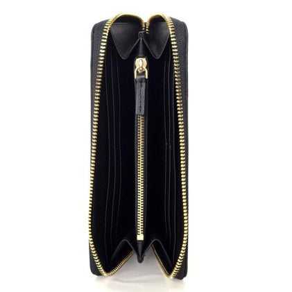 TORY BURCH Charlie House Continental Wallet In Elegant Black