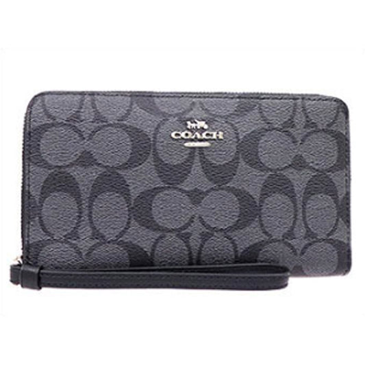 C.O.A.C.H Large Phone Wallet In Signature Canvas
