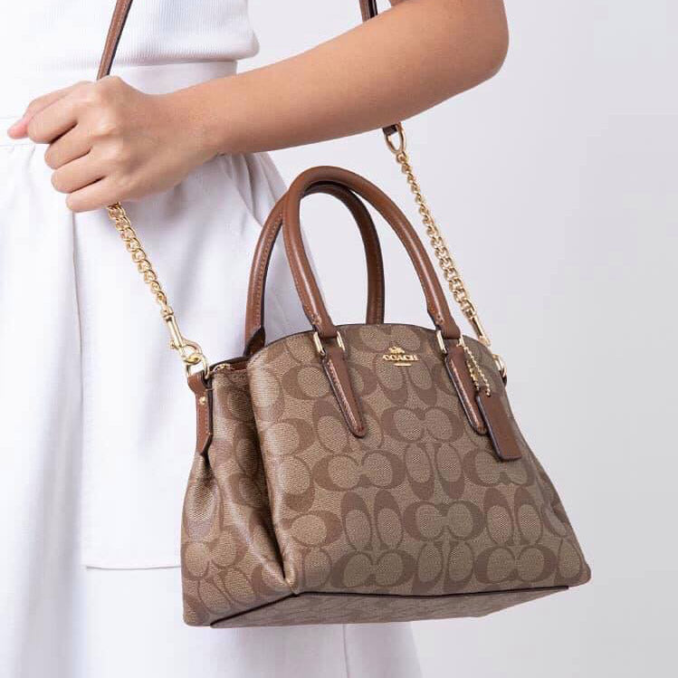 COACH Sage Carryall Handbag In Signature Canvas with Detachable Strap for Shoulder/Crossbody Wear