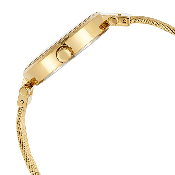 GUESS Soho Crystal Gold Analog Dial with Metal Band