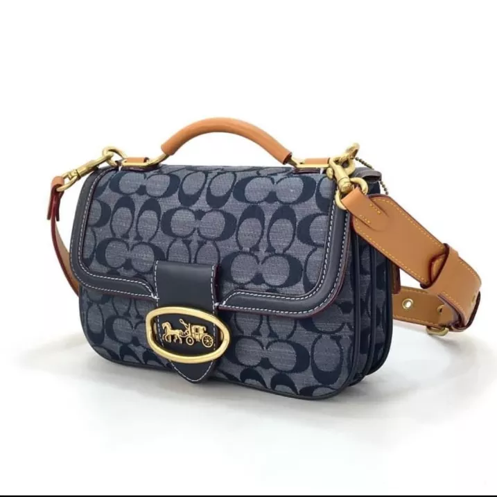 COACH Riley Women's Top Handle Bag with Sling and Strap for Crossbody Wear