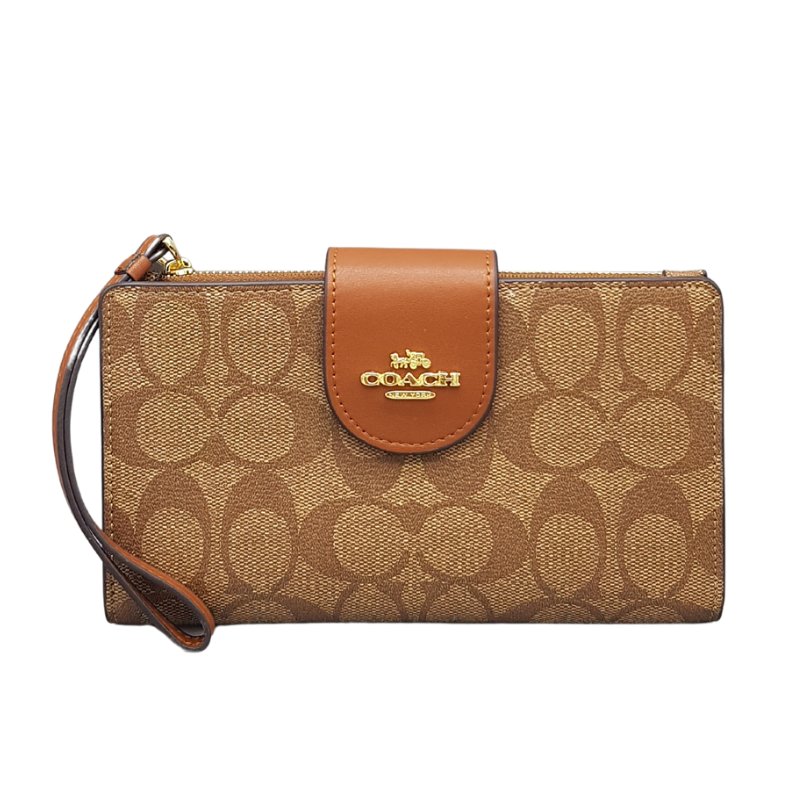 C.O.A.C.H Tech Phone Wallet In Colorblock Signature Canvas