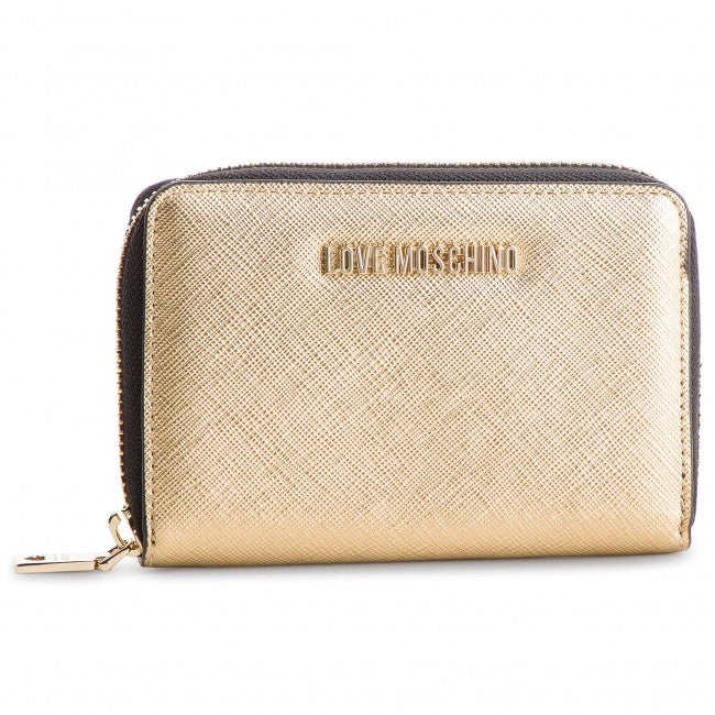 L.O.V.E M.O.S.C.H.I.N.O Large Women's Wallet in Metallic Finish