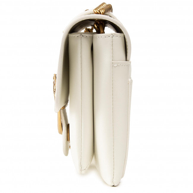 PINKO Love Mini Soft Simply 5 Crossbody Bag In White